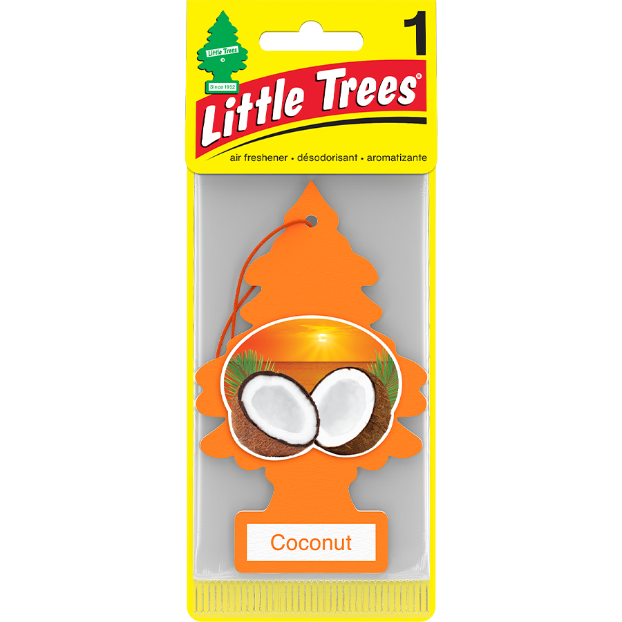 [13114] LITTLE TREES CAR FRESHENER 1 CT COCONUT  (144 Pack)