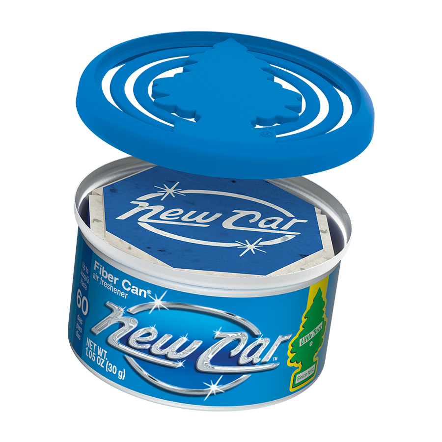 [13129] LITTLE TREES CAR FRESHENER 1 CT FIBER CAN NEW CAR  (24 Pack)