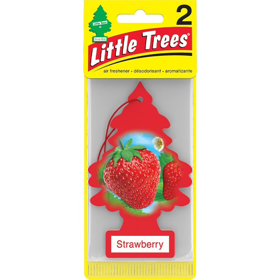 [13171] LITTLE TREES CAR FRESHENER 2 CT STRAWBERRY  (72 Pack)