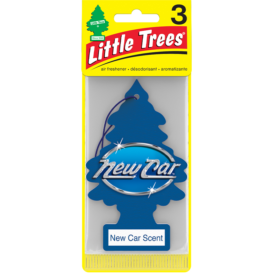 [13175] LITTLE TREES CAR FRESHENER 3 CT NEW CAR SCENT  (96 Pack)