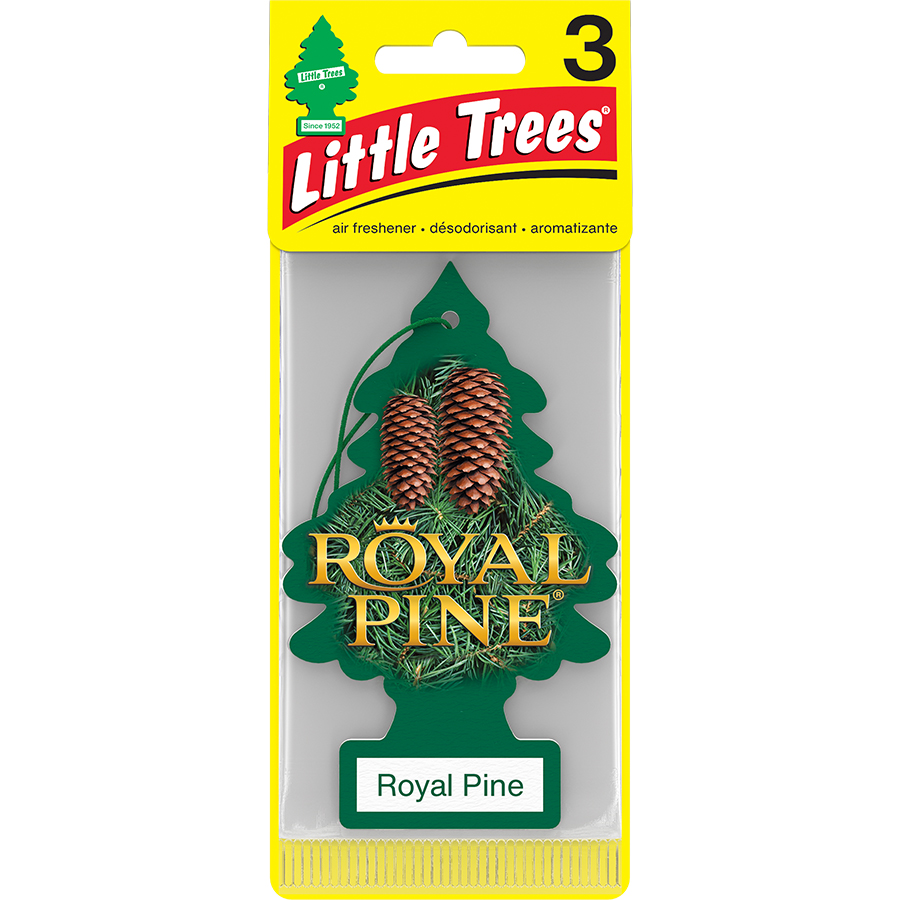 [13176] LITTLE TREES CAR FRESHENER 3 CT ROYAL PINE  (96 Pack)