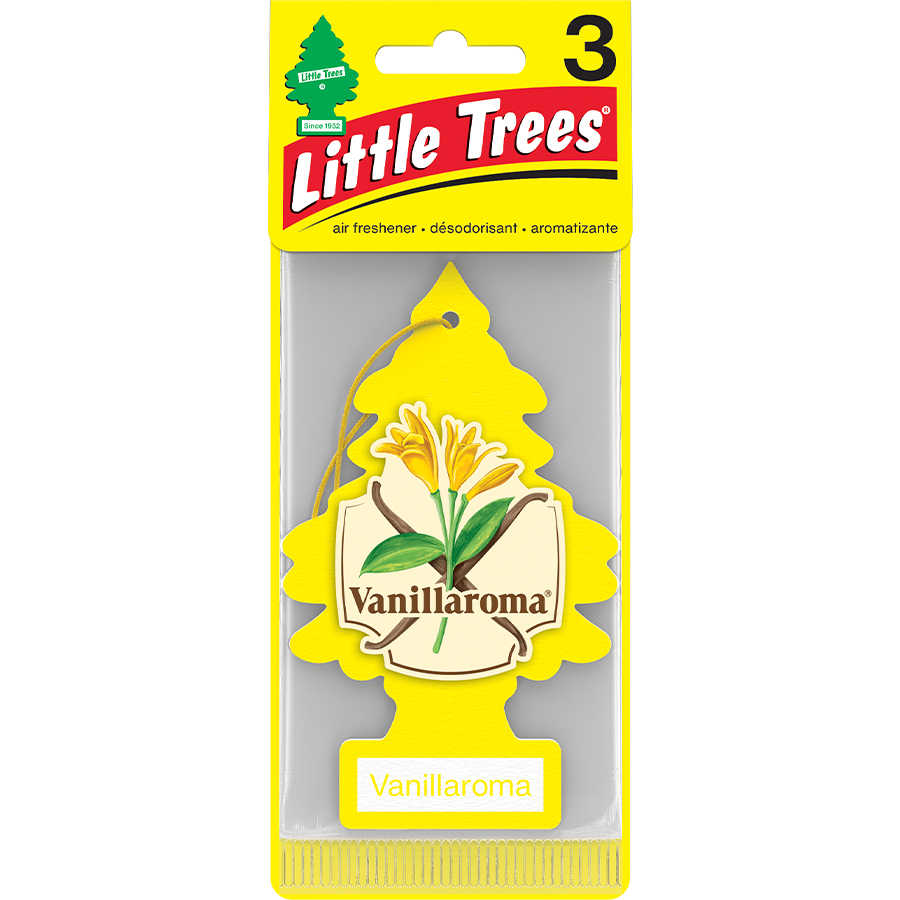 [13178] LITTLE TREES CAR FRESHENER 3 CT VANILLAROMA  (96 Pack)