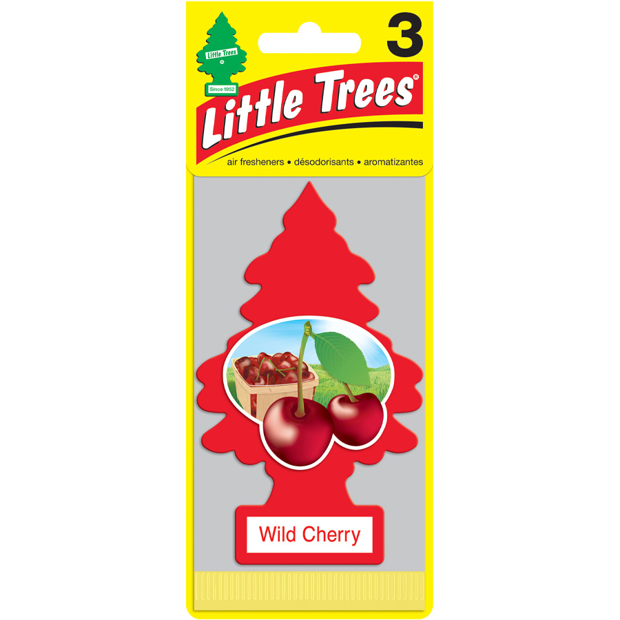 [13179] LITTLE TREES CAR FRESHENER 3 CT WILD CHERRY  (96 Pack)