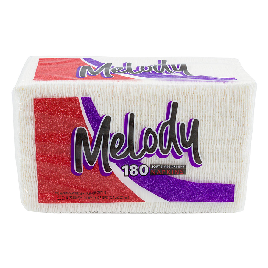 [13326] MELODY NAPKINS 180CT  (18 Pack)