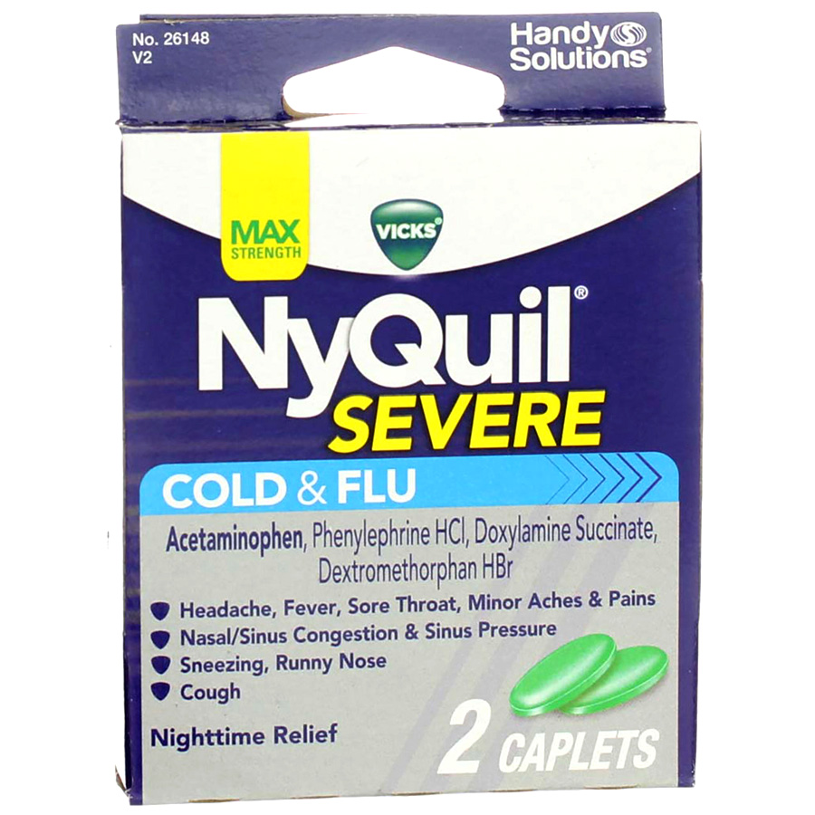 [13701] NYQUIL COLD & FLU 2 CT SEVERE BLISTER PACK  (144 Pack)