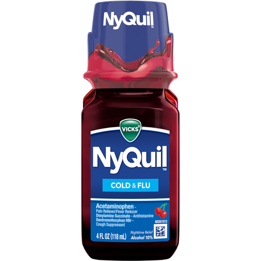 NYQUIL COLD & FLU 4 OZ CHERRY  (16 Pack)
