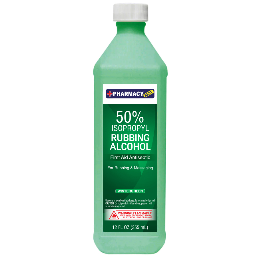 [14057] PHARMACY BEST RUBBING ALCOHOL 12 OZ 50% WINTERGREEN  (24 Pack)