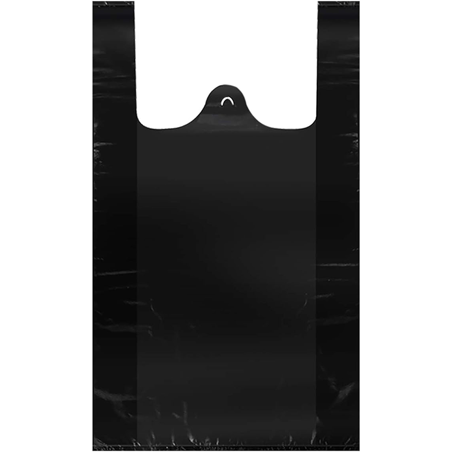 [14133] PLASTIC BAG (8X5X16) IN 300 CT REUSABLE BLACK THANK YOU PRINTED  (1 Pack)