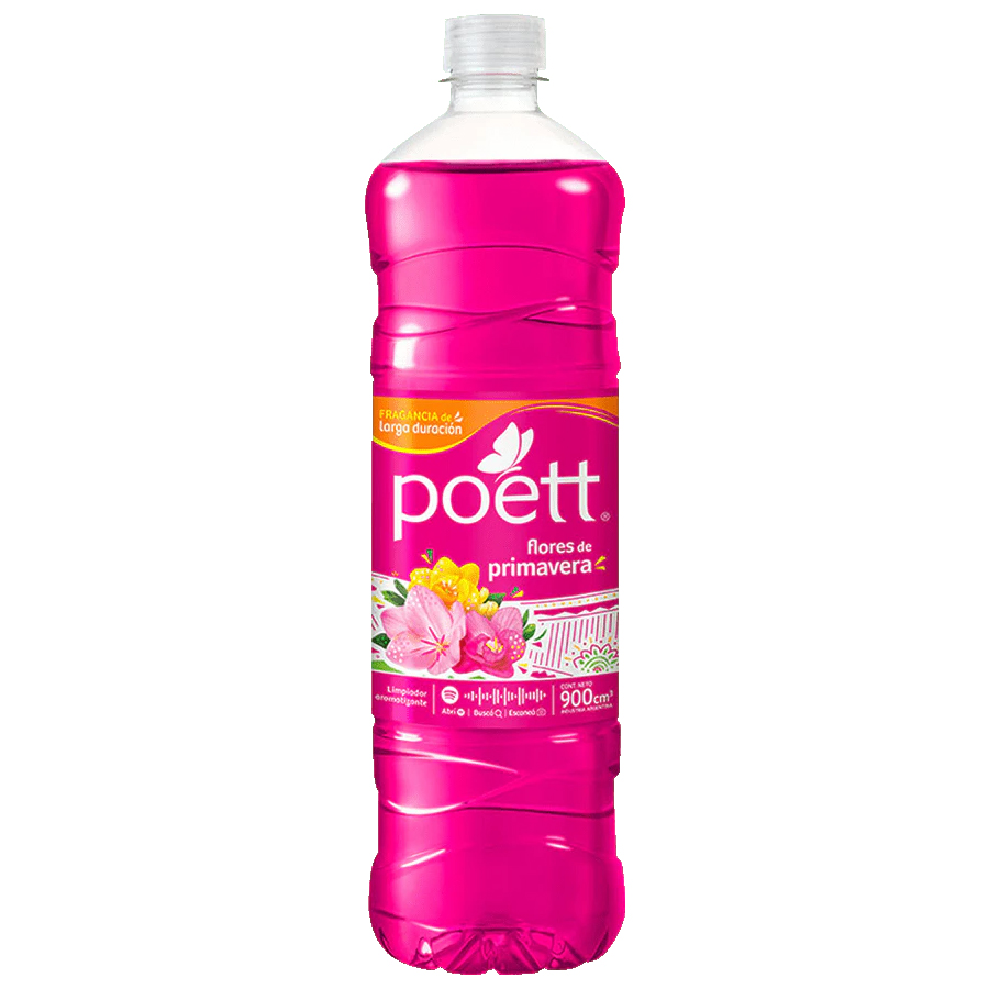 [14163] POETT ALL PURPOSE CLEANER 900 ML SPRING FLOWERS  (12 Pack)