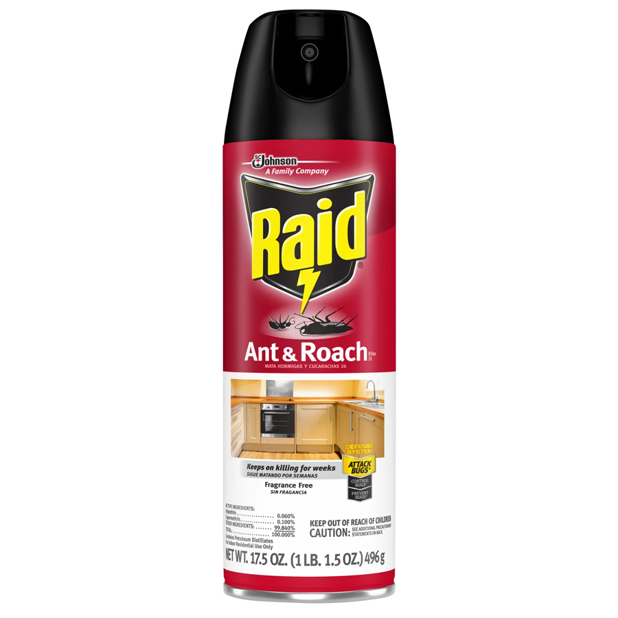 [14223] RAID ANT & ROACH KILLER 17.5 OZ FRAGRANCE FREE  (12 Pack)