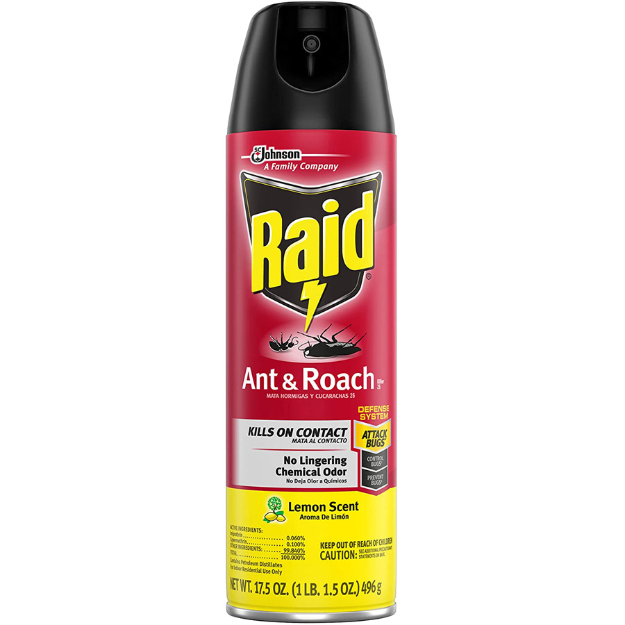 [14228] RAID ANT & ROACH KILLER 17.5 OZ LEMON  (12 Pack)