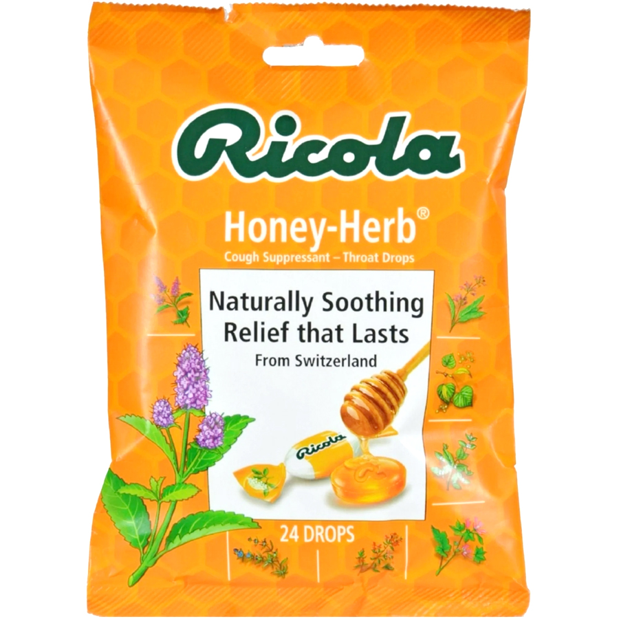 RICOLA COUGH DROPS 19 CT BAG HONEY HERB  (48 Pack)