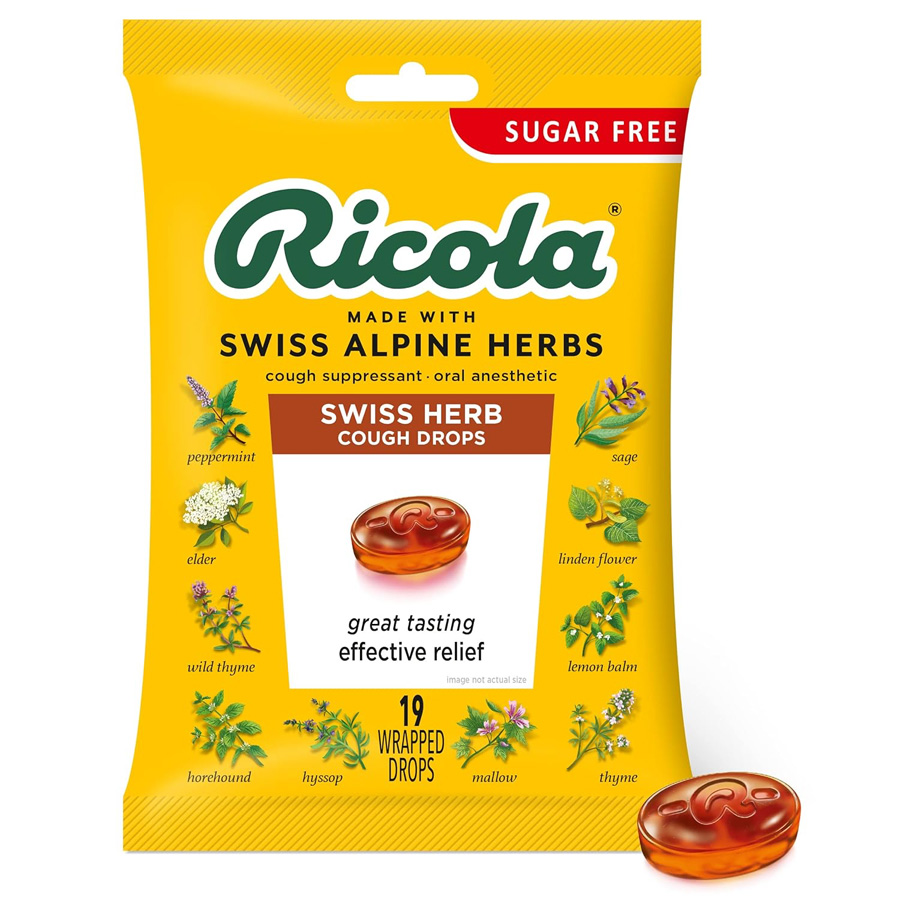 RICOLA COUGH DROPS 21 CT BAG ORIGINAL HERB  (48 Pack)