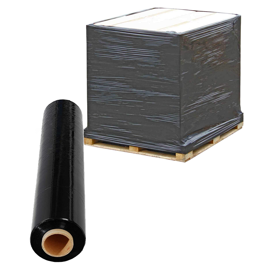 [14557] SHRINK WRAP 18 IN 1 CT 80 GAUGE BLACK 1000 FT PER ROLL  (4 Pack)