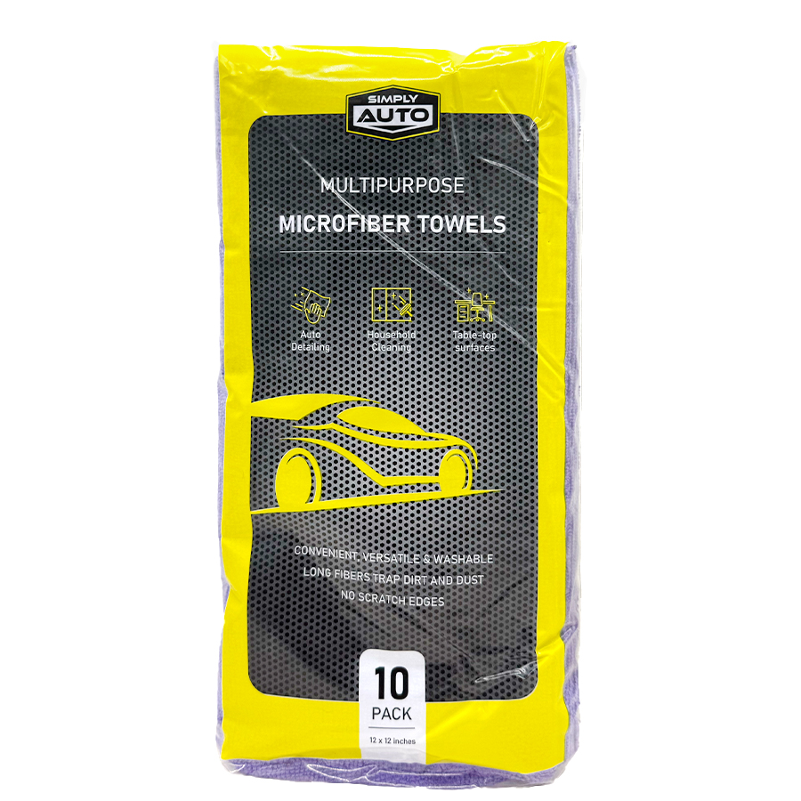 [14583] SIMPLY AUTO EDGELESS MICROFIBER TOWELS 10 CT  (40 Pack)