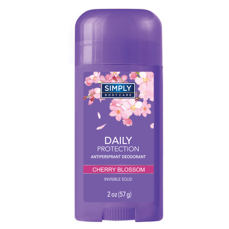 [14597] SIMPLY BODYCARE ANTIPERSPIRANT DEODORANT 2 OZ CHERRY BLOSSOM  (24 Pack)