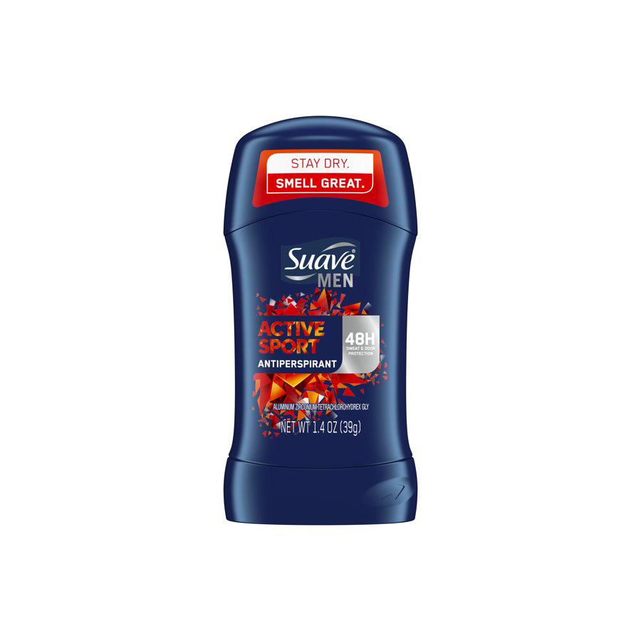 [14827] SUAVE DEO STICK 1.4 OZ ENERGIZING ACTIVE SPORT 24 HOUR PROTECTION  (12 Pack)
