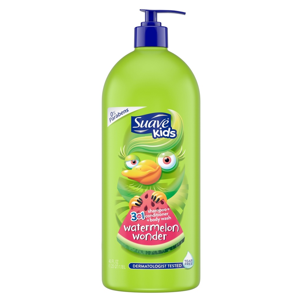 [14848] SUAVE KIDS 3 IN 1 40 OZ WATERMELON  (3 Pack)