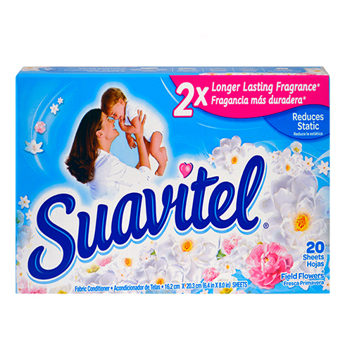 [14861] SUAVITEL DRYER SHEETS 20 CT FIELD FLOWER  (15 Pack)