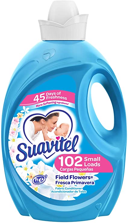 [14863] SUAVITEL FABRIC SOFTENER 1 L FRESCA PRIMAVERA (BLUE)  (12 Pack)
