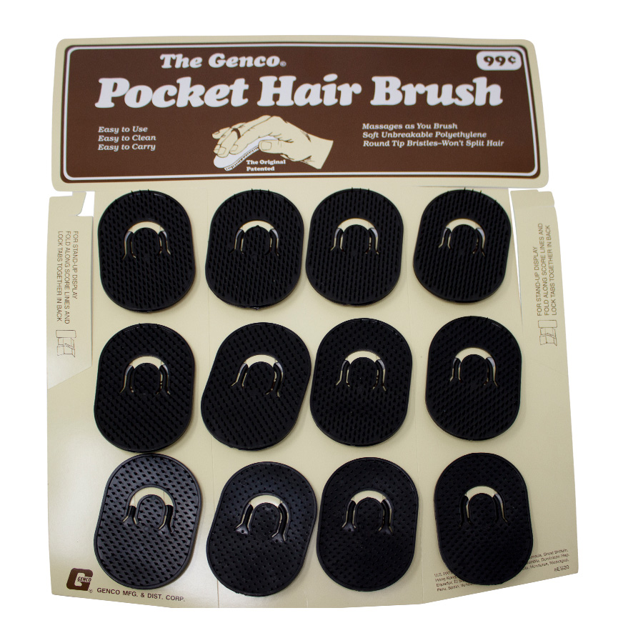 [14995] THE GENCO POCKET HAIR BRUSH 1 CT  (600 Pack)