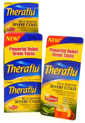THERAFLU POWDER HONEY GINGER DAYTIME SEVERE COLD RELIEF  (24 Pack)