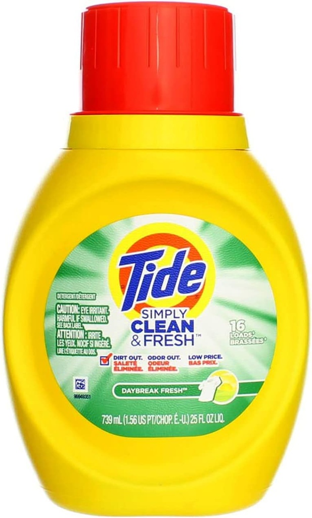 [15041] TIDE LIQUID DETERGENT 24 OZ SIMPLY CLEAN & FRESH DAYBREAK FRESH  (6 Pack)