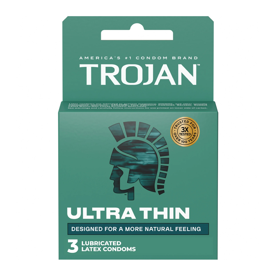 [15168] TROJAN CONDOM 3 CT ULTRA THIN GREY  (48 Pack)