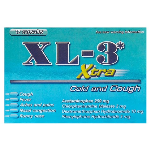 [15504] XL- 3 COLD RELIEF 12 CT XTRA STRENGTH  (60 Pack)